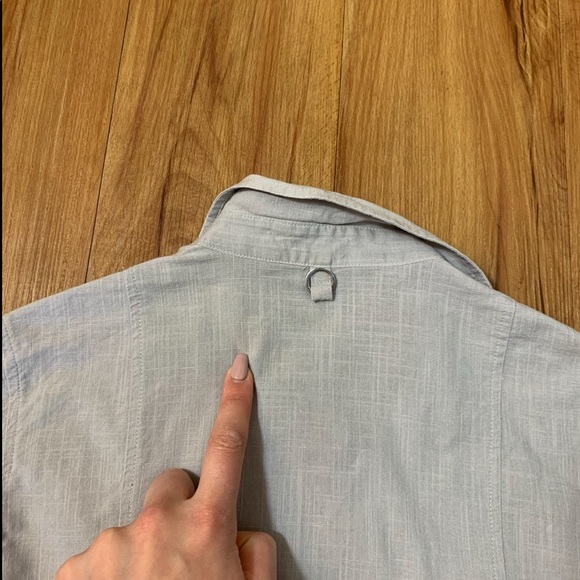 AX Armani Exchange Grey Button Front Cotton Blouse - Picture 5 of 11